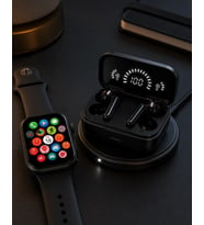 Spor Ve Günlük Kullanıma Uygun Akıllı Saat Ve Bluetooth Kulaklık Seti Yüksek Performans