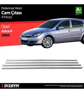 Opel Astra H SD Krom Cam Çıtası 4 Prç 2008-2013