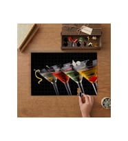 Renkli İçecekler - Martini Tasarımı 240 parça Ahşap Puzzle Ahşap Kutuda MP01845