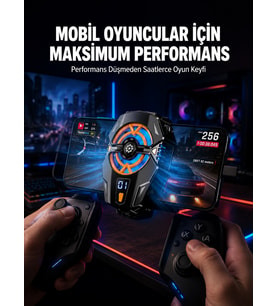 Telefon Soğutucu Radyatör Type-C Bağlantılı 2 Kademeli Dijital Kontrollü