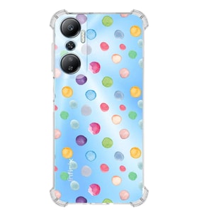 PrintiFy İnfinix Hot 20 Uyumlu Water Color 6 Baskılı Şeffaf Köşe Korumalı Antişok Kılıf