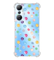 PrintiFy İnfinix Hot 20 Uyumlu Water Color 6 Baskılı Şeffaf Köşe Korumalı Antişok Kılıf