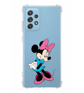 Samsung Galaxy A52s  Köşe Korumalı Antişok Kapak Minnie Mouse Tasarımlı Şeffaf  Kılıf