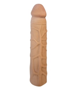 Gerçekçi Melez Penis Kılıfı Et Dokusunda 17 cm