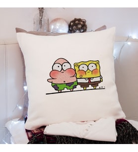 Sünger Bob & Petrick Tasarımlı Yastık