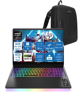 Hp Omen Max 16-AK0005NT Amd Ryzen Aı 9 HX375 64GB 4tb SSD 12GB/RTX5070Tİ Gddr7 16 Inç 2k 165 Hz, 3 Ms 400 Nit Windows 11 Home Taşınabilir Bilgisayar ZBQ1Y0EAH31+ZETTAÇANTA