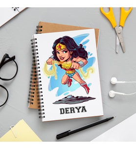 Wonder Woman Marvel Defteri Kişiye Özel