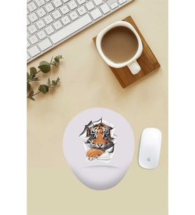 Kaplan Pençesi Desenli Bilek Destekli Mouse Pad
