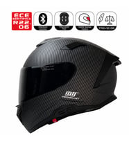 X340 Mat Carbon Desenli Motosiklet Kaskı Güneş Vizörlü Full Face Kask
