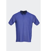 Trisiss Erkek T-Shirt Mor 557 Düz Kot Yaka Cepli