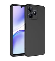 Realme C53 Kılıf Kamera Korumalı iÇi Süet Dokulu Lansman Tipi Silikon (Siyah)