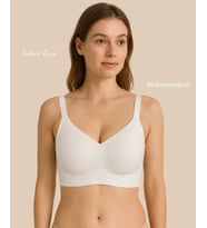 Intive PureForm Balensiz Dikişsiz Kopçasız Dokulu Seamless Bralet Sütyen (5 Renk) (Ekru)