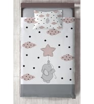MEKTA HOME BEBEK VE ÇOCUK ODASI Fil ve Seksek Desenli Yatak Örtüsü