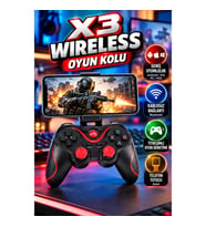 Titreşimli Bluetooth Gamepad – Android iOS Mobil, PS3 ve PC Uyumlu Kablosuz Oyun Kolu