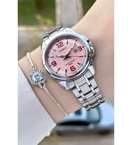 Casio CSISTE166 Kadranı Pembe Kordonu Metalik Renk 2 Yıl Garantili Kadın Kol Saati
