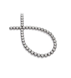Hematit Doğal Taş Titanyum Küp Kesim 6x6mm Dizi