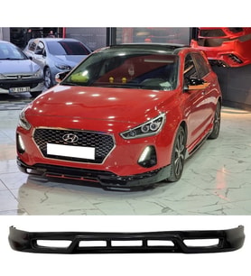 Hyundai i30 Makyajlı Ön Ek 2017 ve üzeri Mat Siyah Plastik Ön Karlık