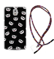 Samsung Note 3 4 5 8 9 20 Ultra 10 Lite Kılıf Boyun Asklı Rasta Silikon Panda Suratları 1773