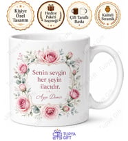 Anne İçin Özel Tasarım Seramik Baskılı Kupa Bardak Anneler Günü Hediyesi
