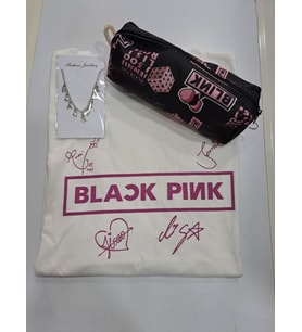 BLACKPİNK UNİSEX T-SHİRT KALEMLİK KOLYE KOMBİN