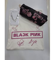 BLACKPİNK UNİSEX T-SHİRT KALEMLİK KOLYE KOMBİN