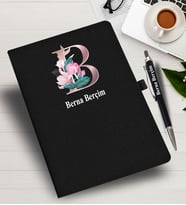 Kişiye Özel harf Tasarımlı  İsme Özel Defter ve Kalem