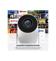 720p Televizyon Projektörü, Ev Sineması ve Ofis İçin Wifi & Bluetooth Destekli