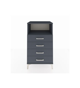 Hyperion Komodin Tek Raflı 4 Çekmeceli 60x44x106 Antrasit-Antrasit