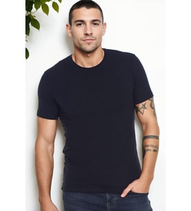 T9569 DEWBERRY BİSİKLET YAKA ERKEK T-SHIRT-LACİVERT