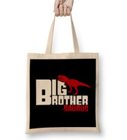 Big Brother Saurus Cute Older Sibling Dinosaur Bez Çanta Uzun Saplı