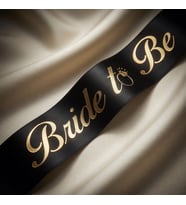 Bride To Be Siyah Altın Yazılı Gelin Kuşağı Bekarlığa Veda Aksesuarı