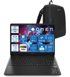 Hp Omen 16-AM0037NT Intel Core Ultra 5 225H 64GB Ddr5 1tb SSD RTX5060 8gb Gddr7 Windows 11 Pro 16 Inç Wuxga (1920X1200) 144Hz 300NITS IPS Taşınabilir Bilgisayar C39JBEAP32 + Zetta Çanta