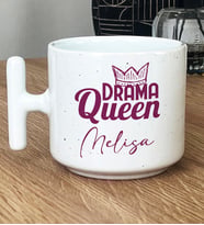 Kişiye Özel Drama Queen Hediye T Kupa Bardak Sevgiliye Arkadaşa Hediye (Beyaz)