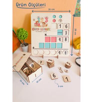 İlkokul Matematik + Eğitici Çarpma İşlemi Ahşap Oyuncak Etkinlik Seti + Kolay Öğrenme Çarpım Bultak
