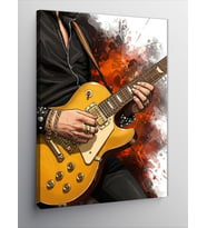 Kanvas Tablo Elektro Gitar Ve Müzik