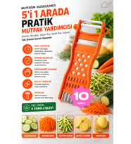 Çok Fonksiyonlu Sebze Dilimleyici Rende, Spiral ve Julienne Doğrayıcı (10 Adet)