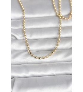 CM 14K Gold Renk Top Zincirli Model 60 cm Kadın Kolye - TJ-BKO10987