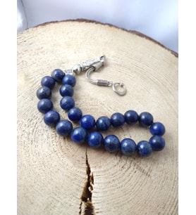 LAPİS LAZULİ TAŞI ŞAK ŞAK TESPİH / İRİ KESİM DOĞALTAŞ TESPİH 12 mm