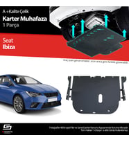 S-Dizayn Seat Ibiza Çelik Karter Muhafaza Koruma 2017 Üzeri A+ Kalite