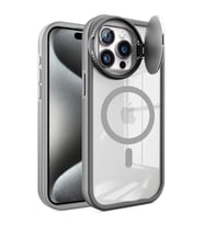 İphone 15 Pro Max Kılıf Teleskop Lens Magsafe  Kapak - Titan Gri