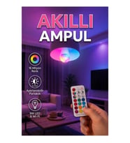 Akıllı RGBW LED Ampul – 9W, Wi-Fi Kontrollü, 16 Milyon Renk