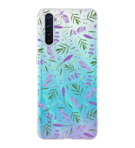 PrintiFy Oppo A91  ile Uyumlu 1mm Slim Fit Water Color 3 Baskılı Şeffaf  Kılıf