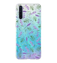PrintiFy Oppo A91  ile Uyumlu 1mm Slim Fit Water Color 3 Baskılı Şeffaf  Kılıf