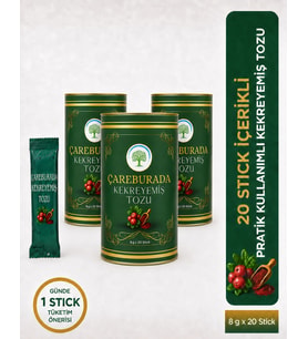 ÇareBurada 3 Adet Kekreyemiş Tozu 8g x 20 Stick