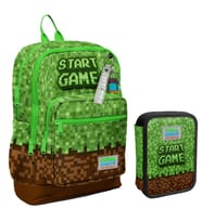 Coral High Yeşil Kahverengi Craft Erkek Çocuk Okul Çantası ve Organizer Kalemlik Seti 23776 11154