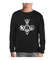 Multifandom Symbols Siyah Çocuk Sweatshirt