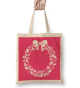 My Little Pony Christmas Wreath Pattern Bez Çanta Uzun Saplı