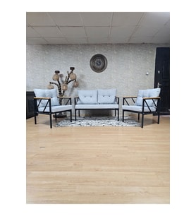 Siyah Boyalı Bahçe - Balkon - Mutfak Çay Seti Takımı Bahçe Koltuk Takımı