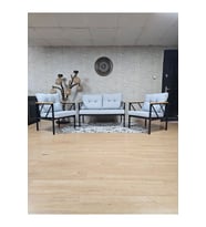 Siyah Boyalı Bahçe - Balkon - Mutfak Çay Seti Takımı Bahçe Koltuk Takımı (Çok Renkli)