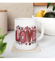 Sevgiliye Eşe Özel Love Yazılı Beyaz Seramik Kupa Bardak